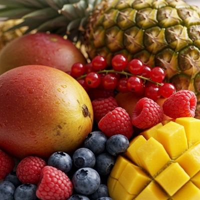 frutos rojos y tropicales